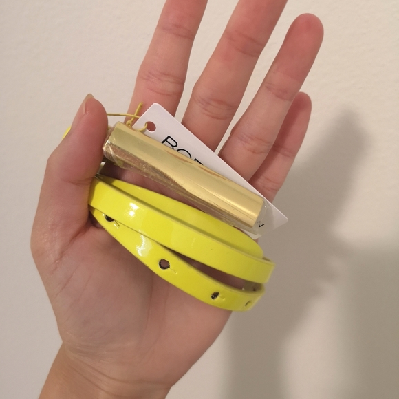 BCBGeneration Accessories - NWT Bcbgeneration neon yellow thin belt